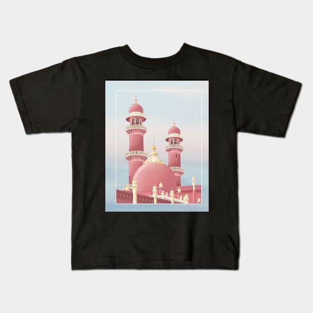 mosque pastel Kids T-Shirt by UrbaneWanderlust